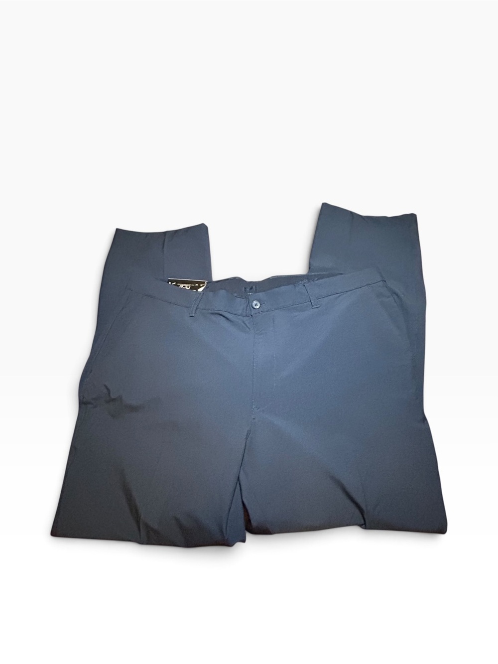 Greg Norman Collection Dark Navy Performance Flat Front Pants